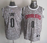 Cleveland Cavaliers #0 Kevin Love Gray City Luminous Stitched Jersey,baseball caps,new era cap wholesale,wholesale hats